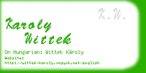 karoly wittek business card